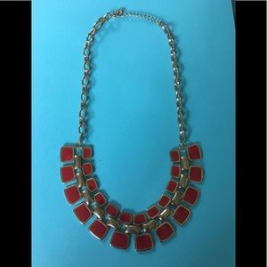 NWOT Just Jewelry Red & Gold Necklace